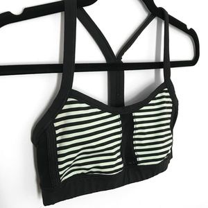LULULEMON STRIPED-MESH PANELS- SPORTS BRA